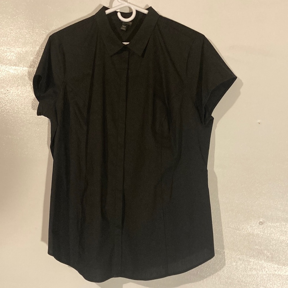 Worthington Collar Short Sleeves Woman Shirt Top Size 2XL
